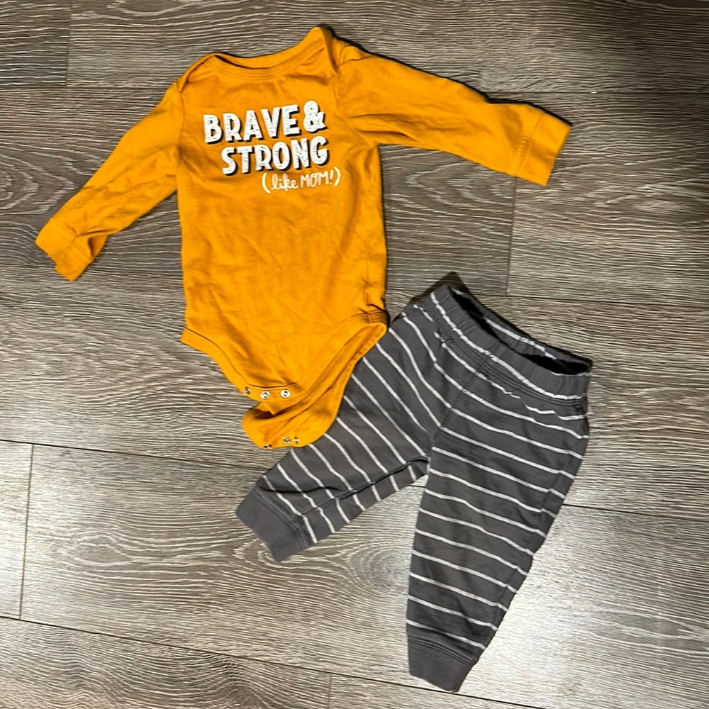 Brave & Strong Like Mom Onesie
